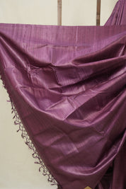 Onion Pink Tussar Silk Saree - SROPTSS1764