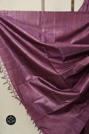 Onion Pink Tussar Silk Saree - SROPTSS1764