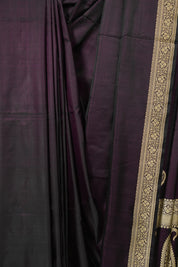 Deep Purple Banarasi Silk Saree - SRDPBSS974