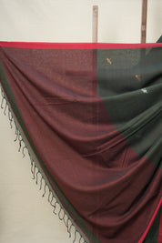 Green Bengal Cotton Jamdani Saree - SRGBCJS172