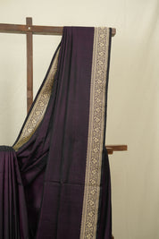 Deep Purple Banarasi Silk Saree - SRDPBSS974