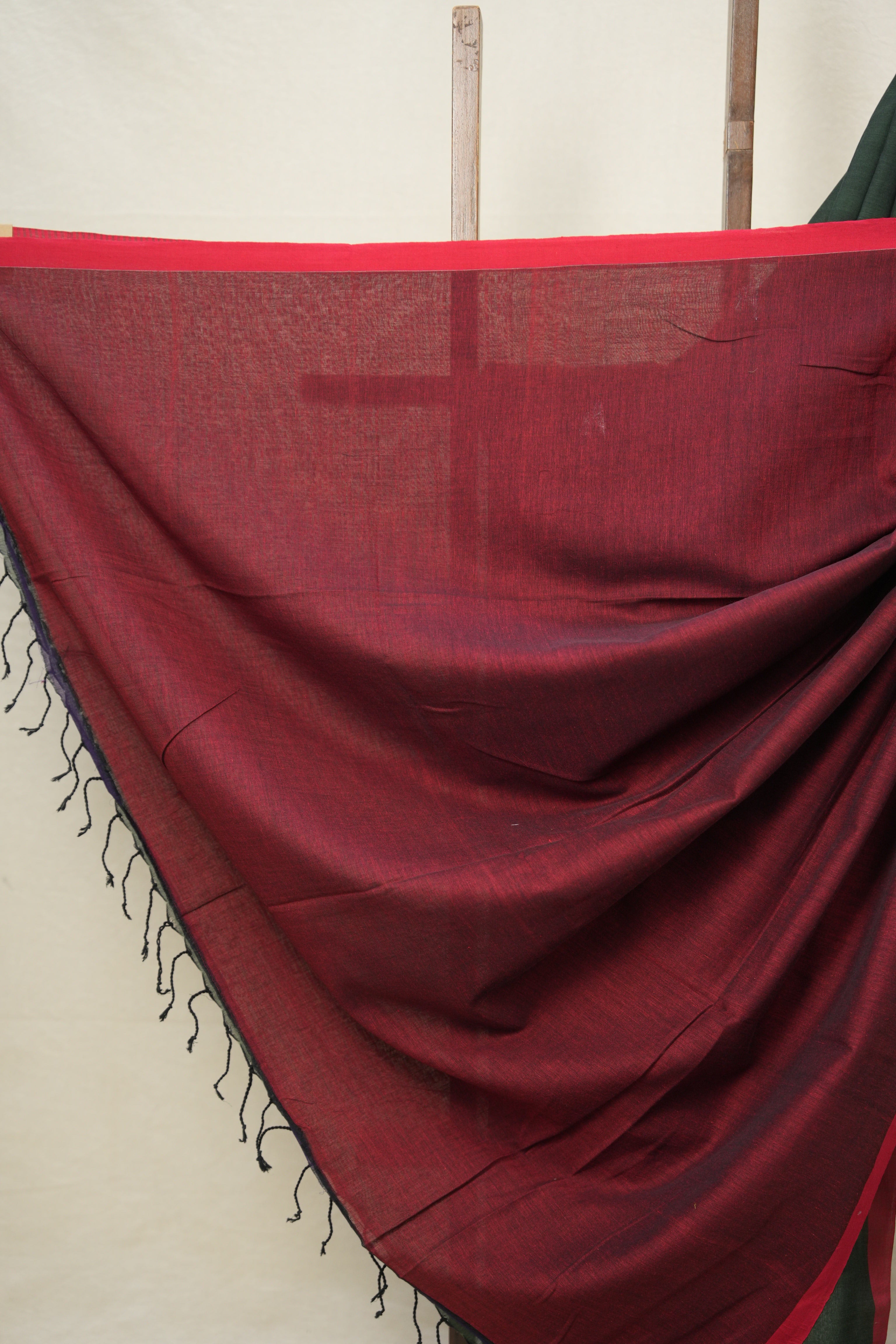 Green Bengal Cotton Jamdani Saree - SRGBCJS172