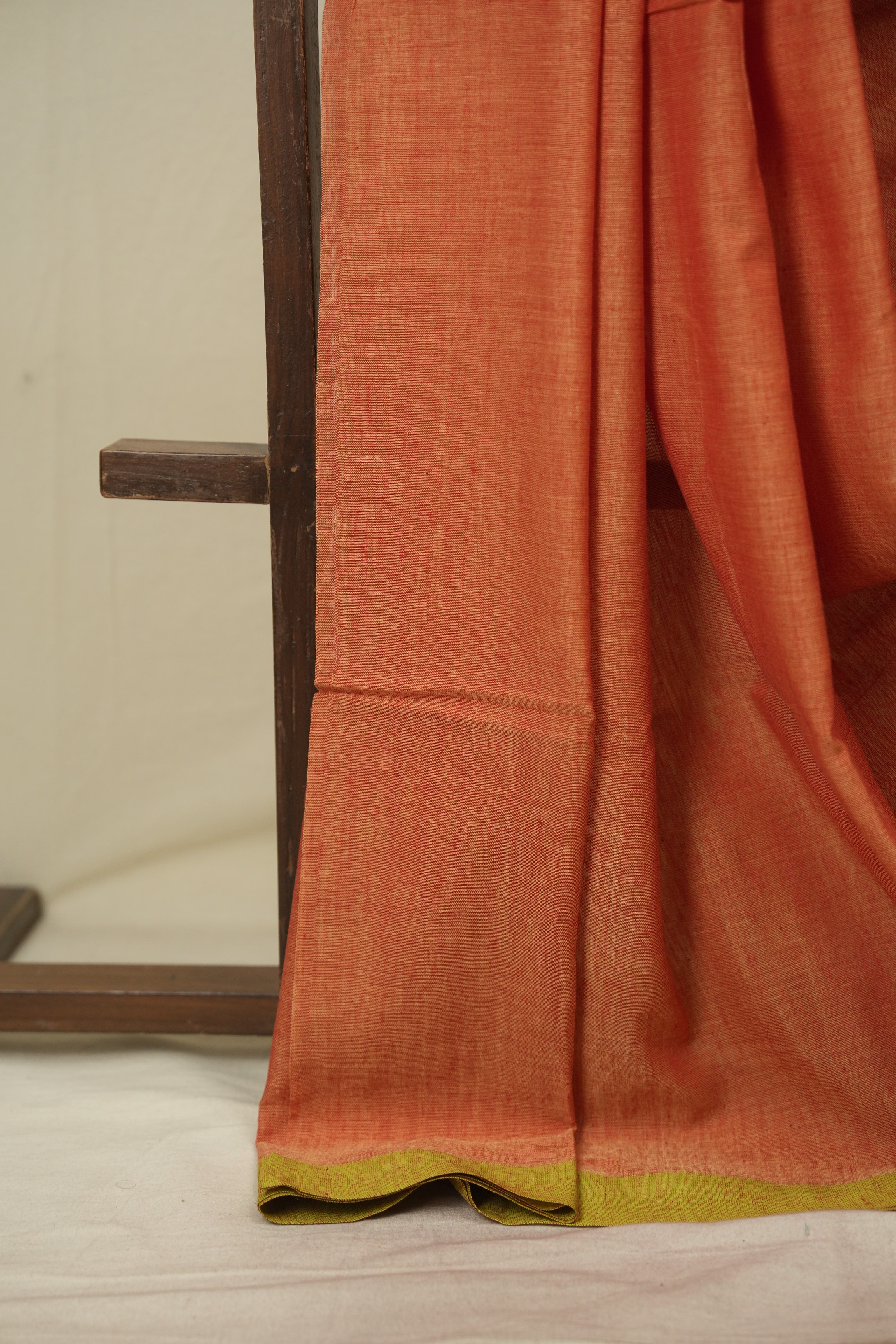 Rust Bengal Cotton Saree - SRRBCS191