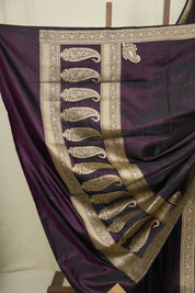 Deep Purple Banarasi Silk Saree - SRDPBSS974