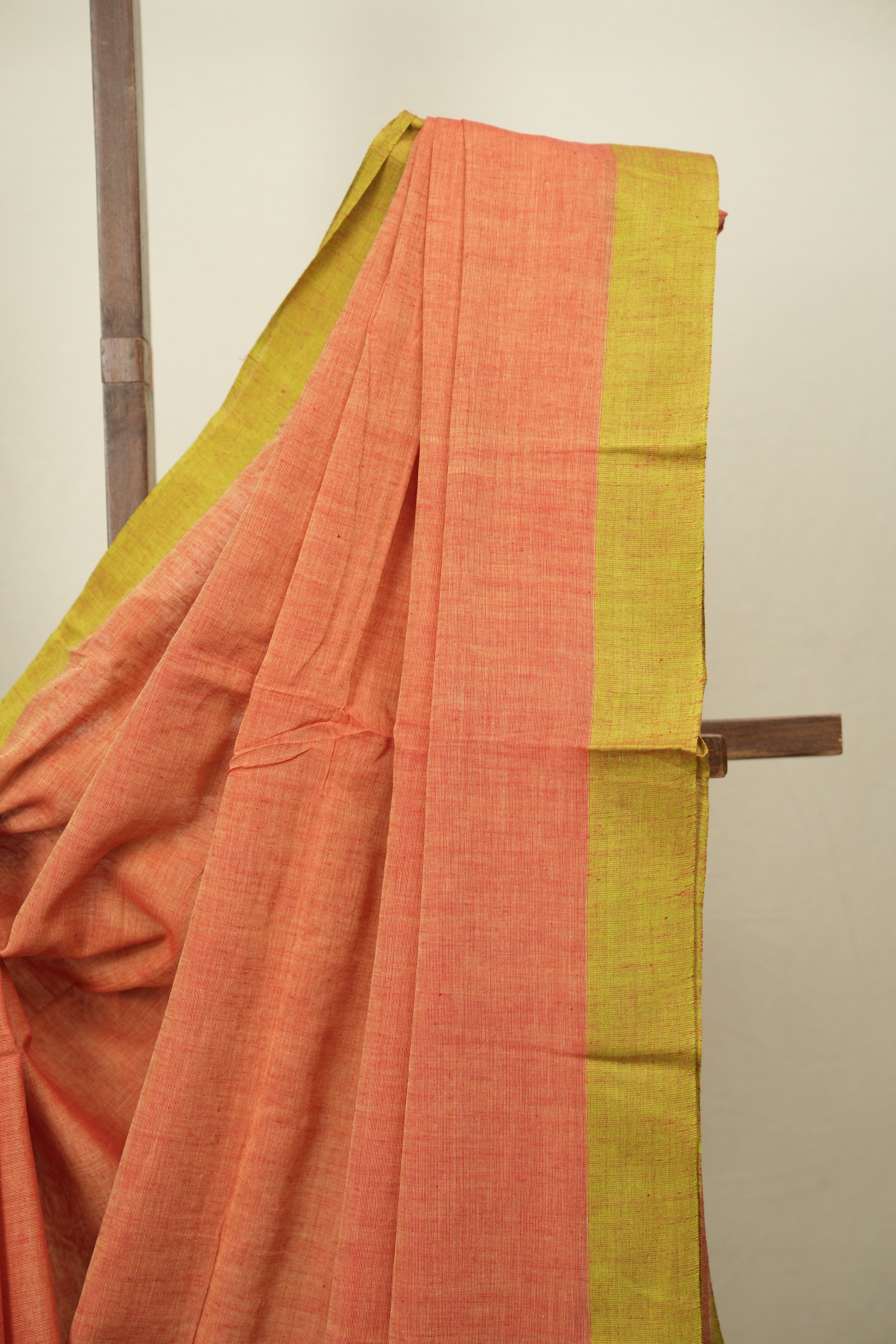 Rust Bengal Cotton Saree - SRRBCS191