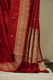 Red Banarasi Silk Saree - SRRBSS975