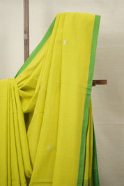 Lemon Yellow Bengal Cotton Jamdani Saree - SRLYBCJS171