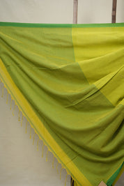 Lemon Yellow Bengal Cotton Jamdani Saree - SRLYBCJS171