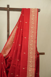 Red Banarasi Silk Saree - SRRBSS975