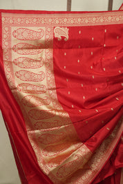 Red Banarasi Silk Saree - SRRBSS975