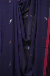 Blue Bengal Cotton Jamdani Saree - SRBBCJS170