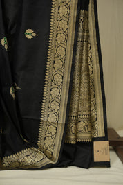 Black Banarasi Silk Saree - SRBBSS976