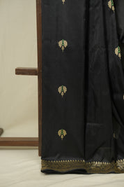 Black Banarasi Silk Saree - SRBBSS976