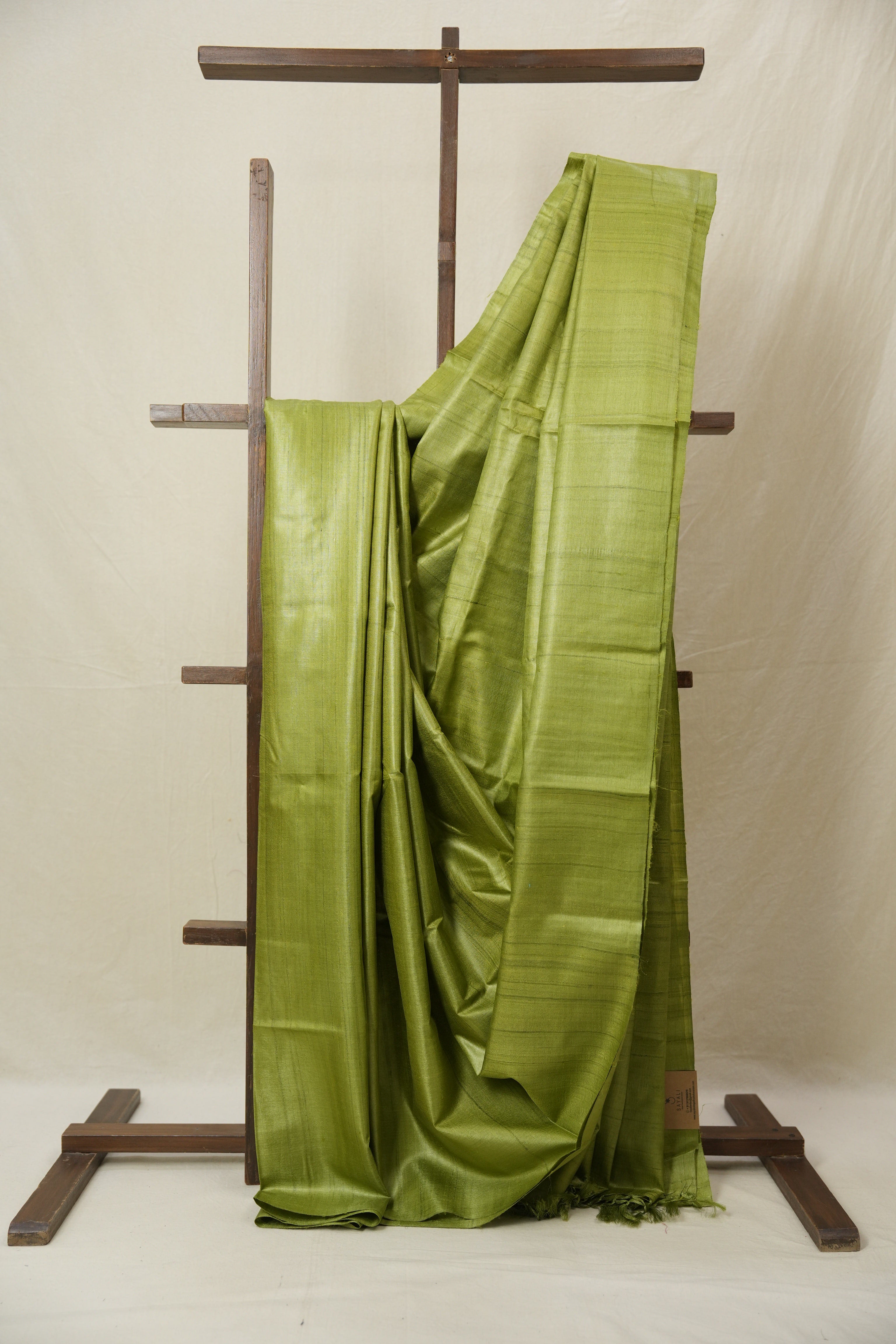 Green Tussar Silk Saree - SRGTSS1775