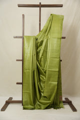 Green Tussar Silk Saree - SRGTSS1775