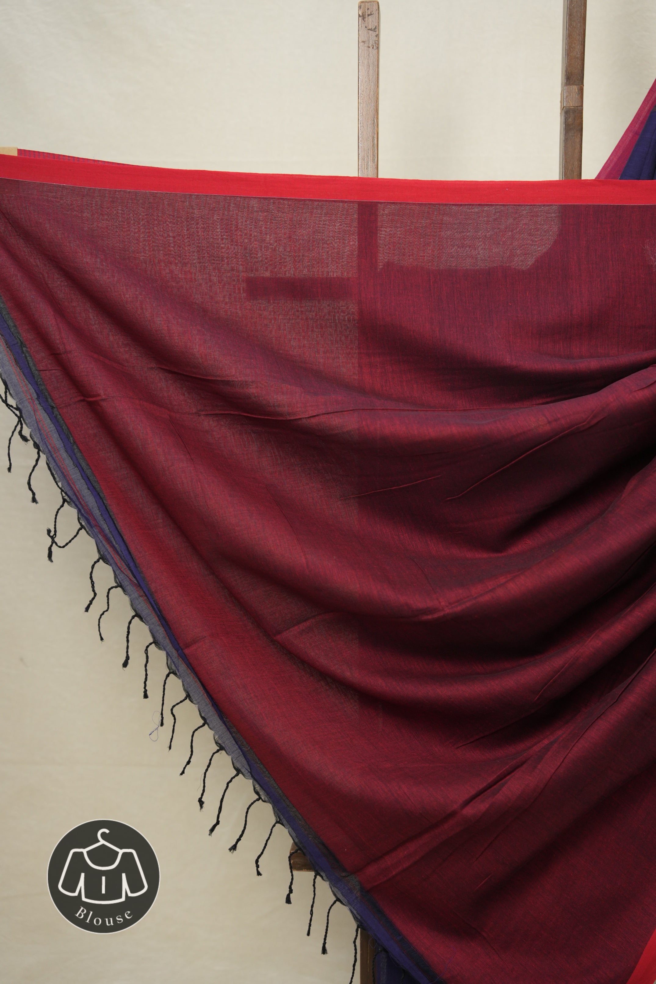 Blue Bengal Cotton Jamdani Saree - SRBBCJS170