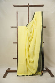 Pestle Yellow Bengal Cotton Jamdani Saree - SRPYBCJS167
