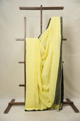Pestle Yellow Bengal Cotton Jamdani Saree - SRPYBCJS167