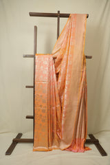 Dual Tone Peach Banarasi Silk Saree - SRDTPBSS972