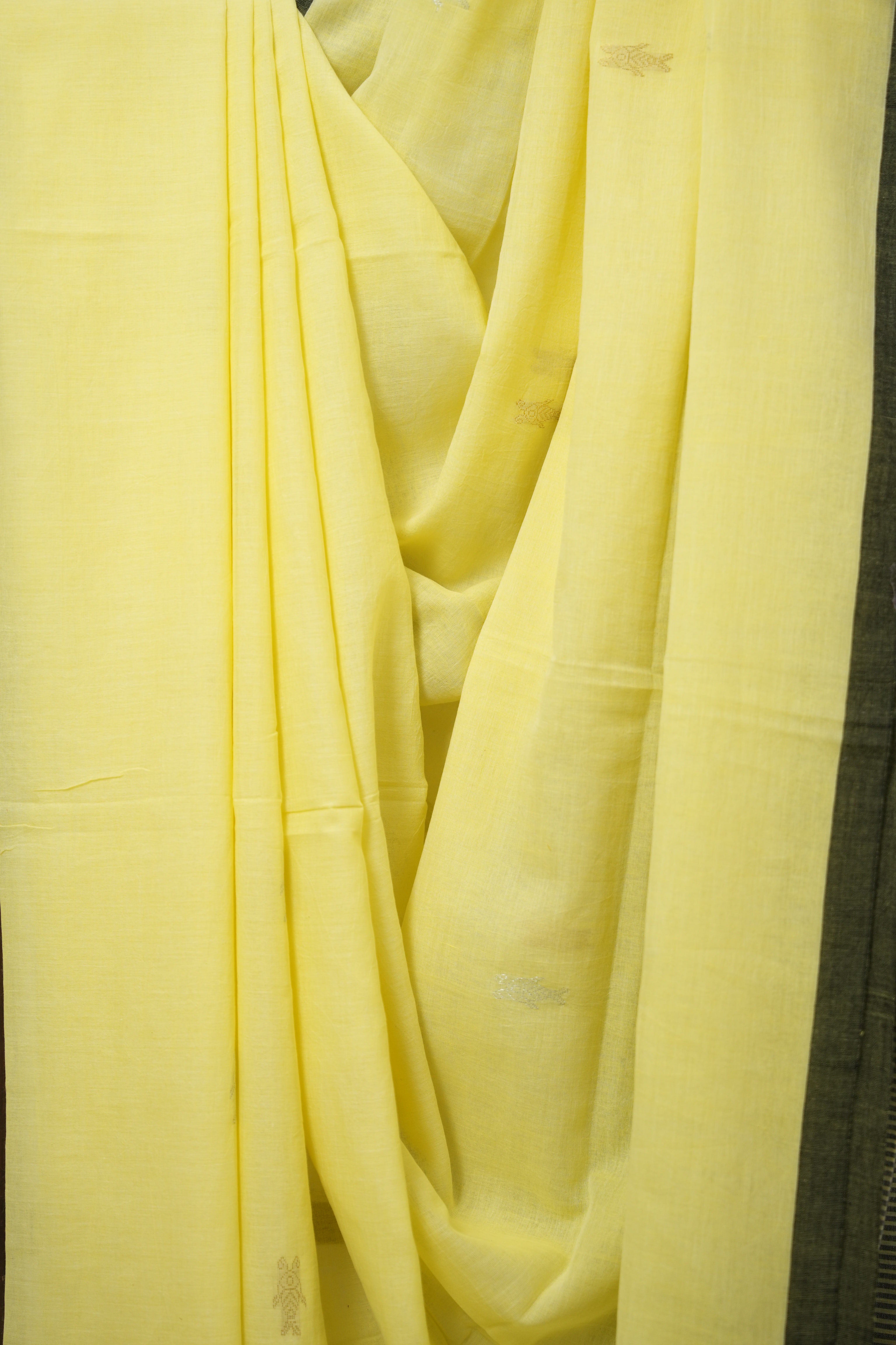 Pestle Yellow Bengal Cotton Jamdani Saree - SRPYBCJS167