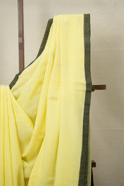 Pestle Yellow Bengal Cotton Jamdani Saree - SRPYBCJS167