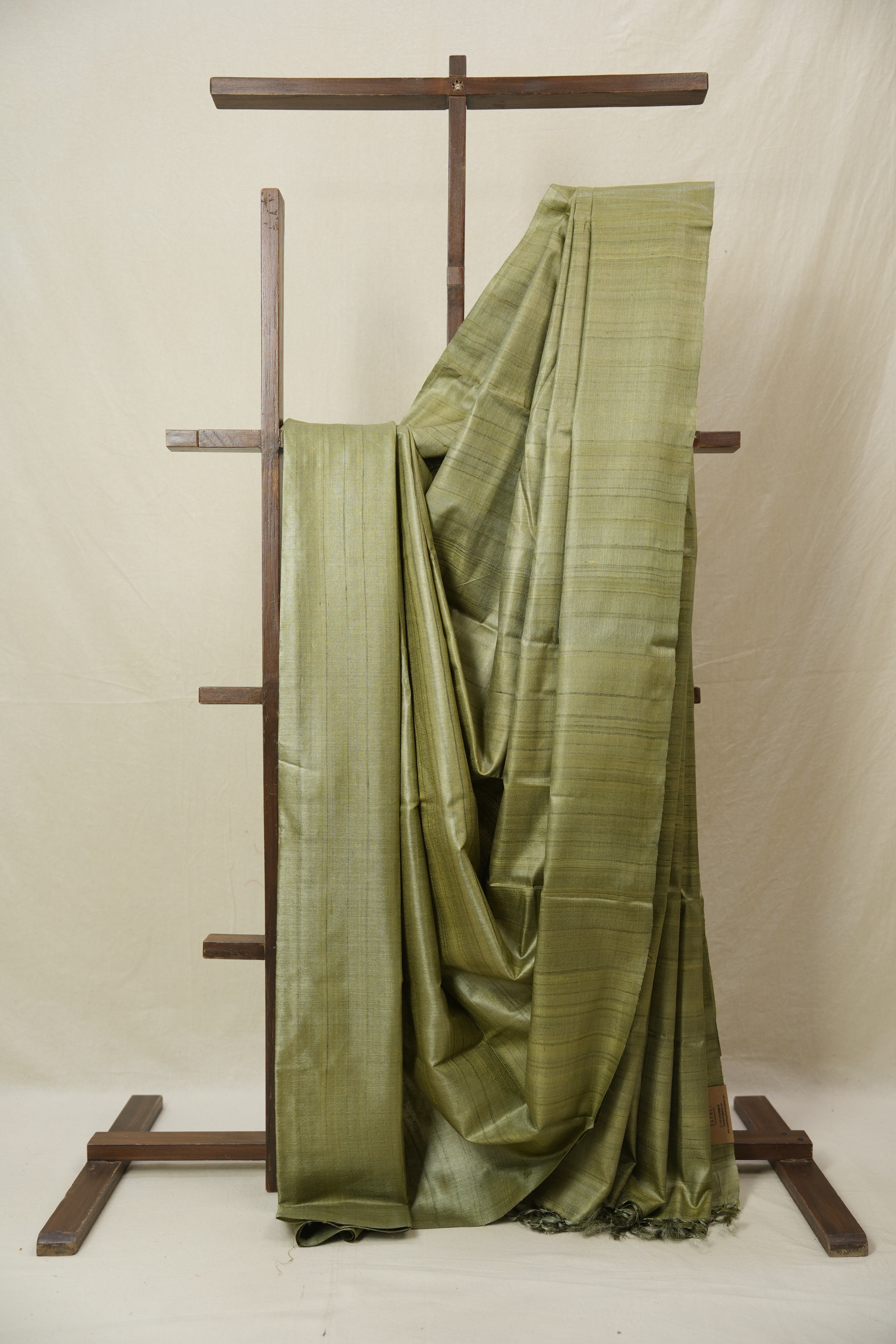Sage Green Tussar Silk Saree - SRSGTSS1765