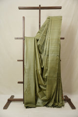 Sage Green Tussar Silk Saree - SRSGTSS1765