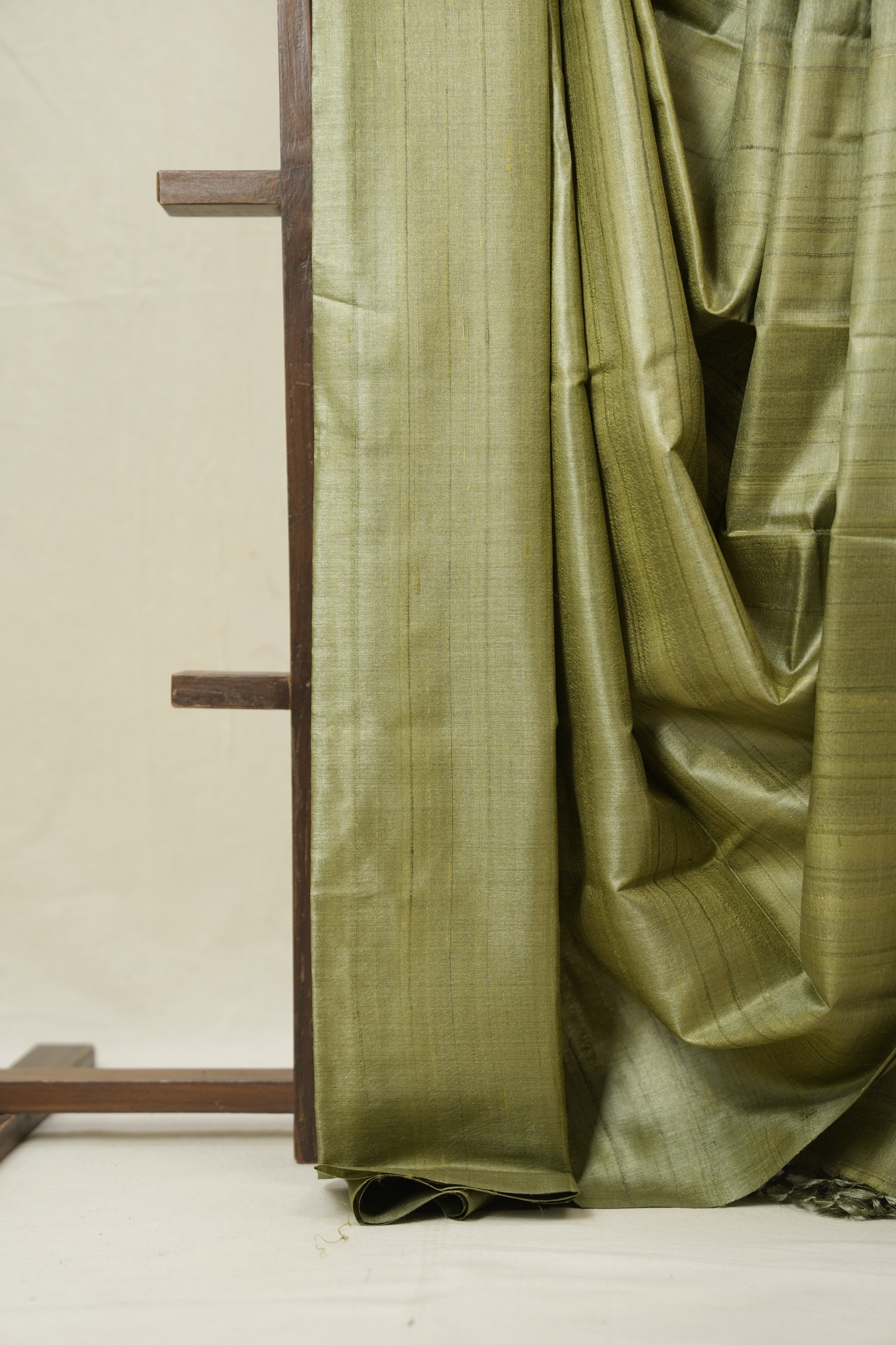 Sage Green Tussar Silk Saree - SRSGTSS1765