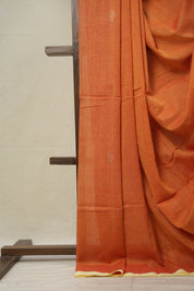 Pestle Orange Bengal Cotton Jamdani Saree - SRPOBCJS169