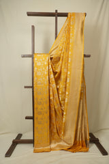 Yellow Banarasi Silk Saree - SRYBSS973