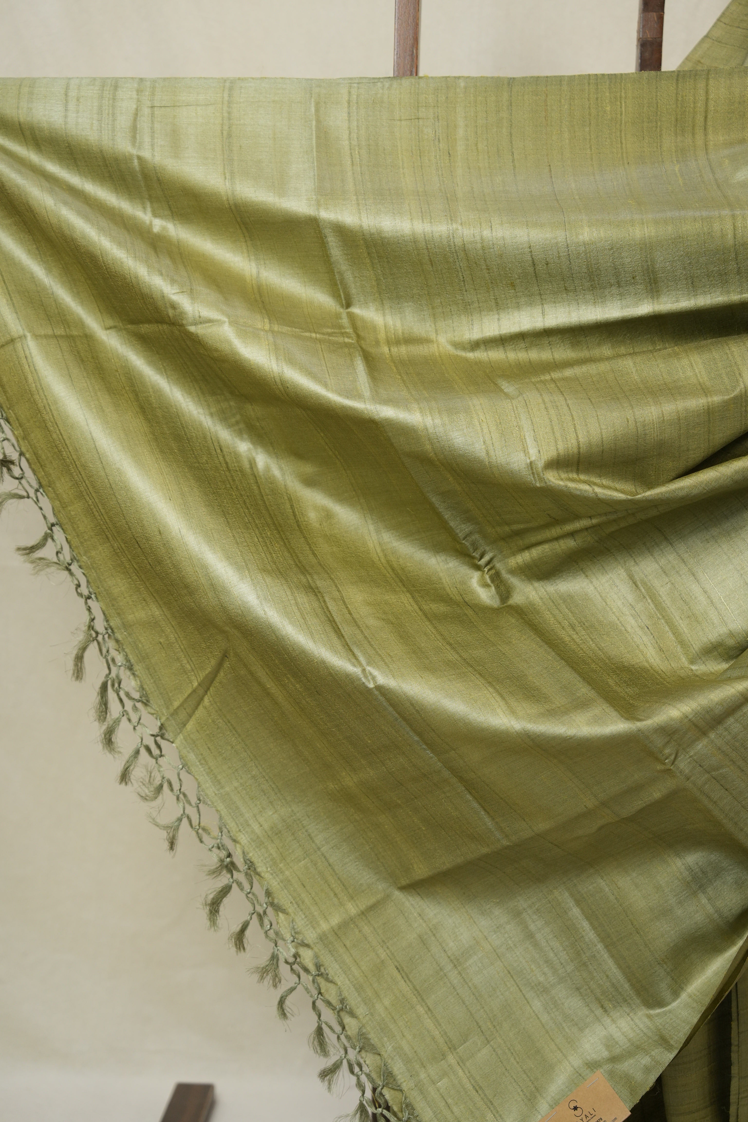 Sage Green Tussar Silk Saree - SRSGTSS1765