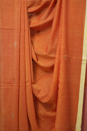 Pestle Orange Bengal Cotton Jamdani Saree - SRPOBCJS169