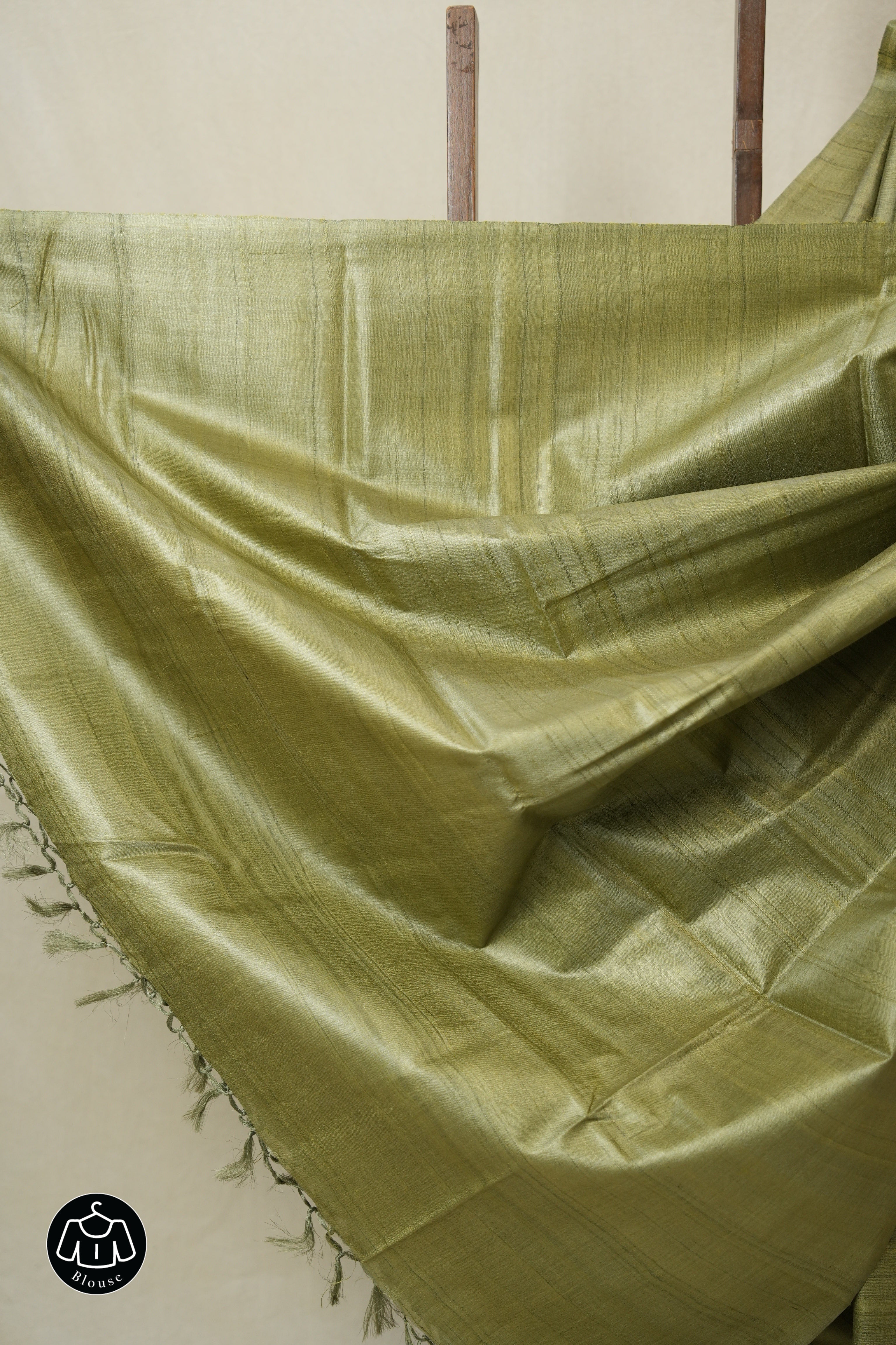 Sage Green Tussar Silk Saree - SRSGTSS1765