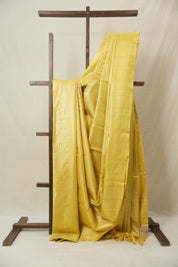 Yellow Tussar Silk Saree - SRYTSS1773