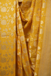 Yellow Banarasi Silk Saree - SRYBSS973