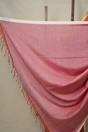 Pestle Orange Bengal Cotton Jamdani Saree - SRPOBCJS169