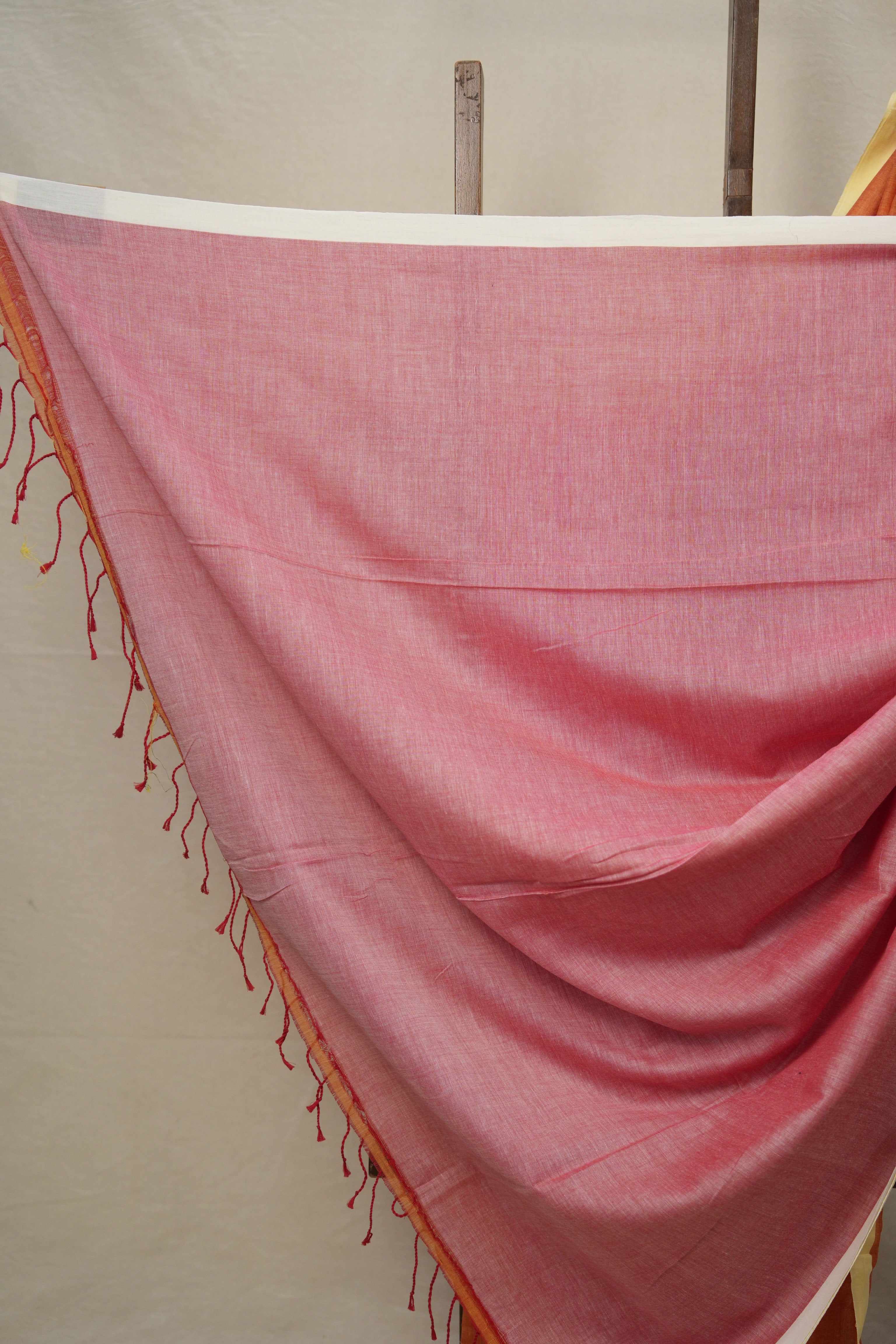 Pestle Orange Bengal Cotton Jamdani Saree - SRPOBCJS169