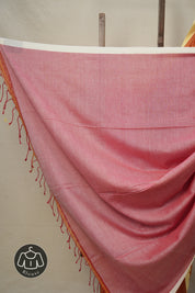 Pestle Orange Bengal Cotton Jamdani Saree - SRPOBCJS169