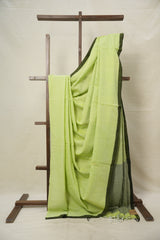 Mint Green Bengal Cotton Jamdani Saree - SRMGBCJS168