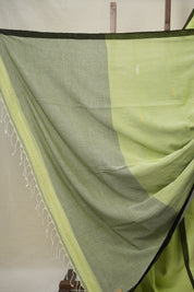 Mint Green Bengal Cotton Jamdani Saree - SRMGBCJS168