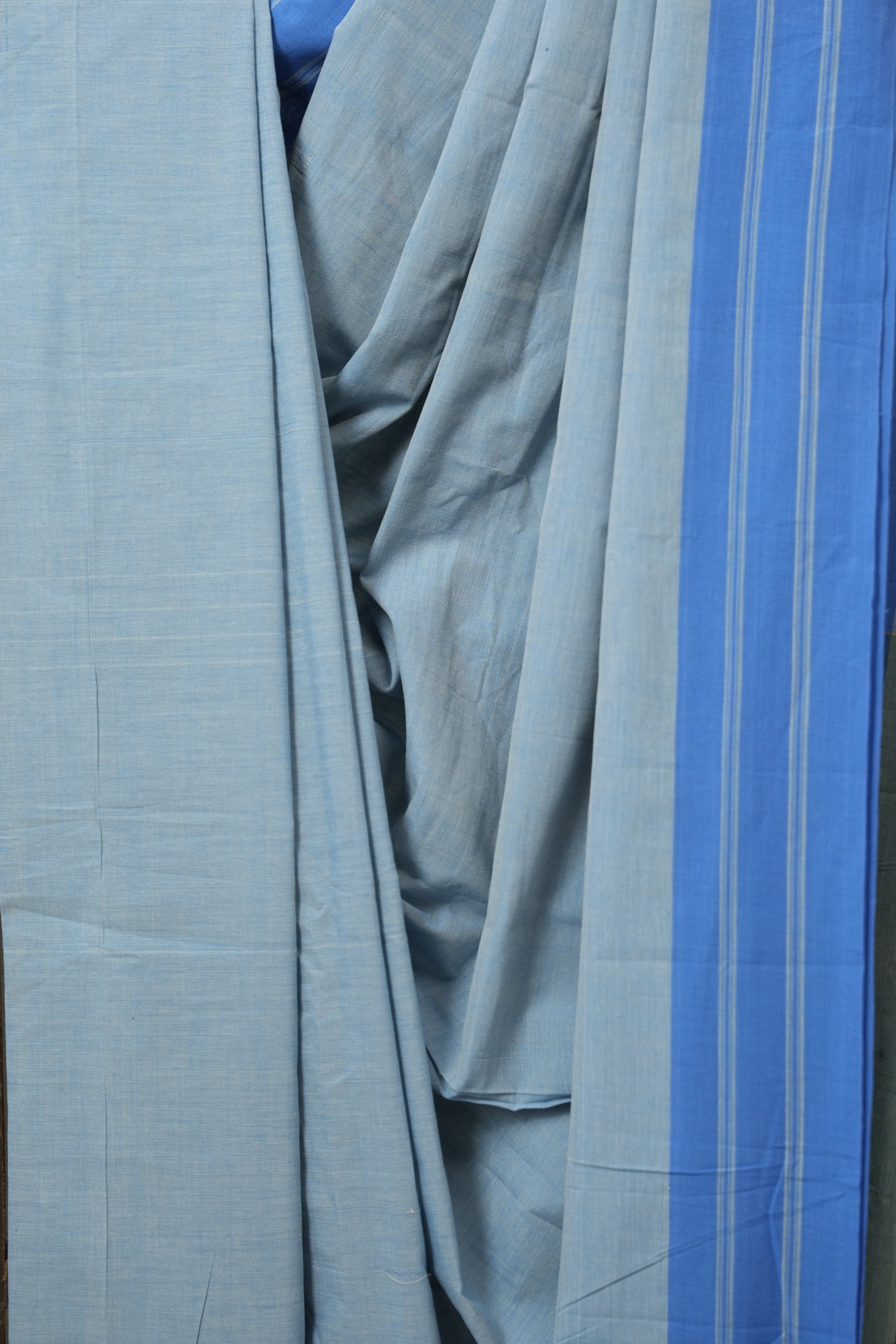 Powder Blue Cotton Ilkal Saree - SRPBCIS960