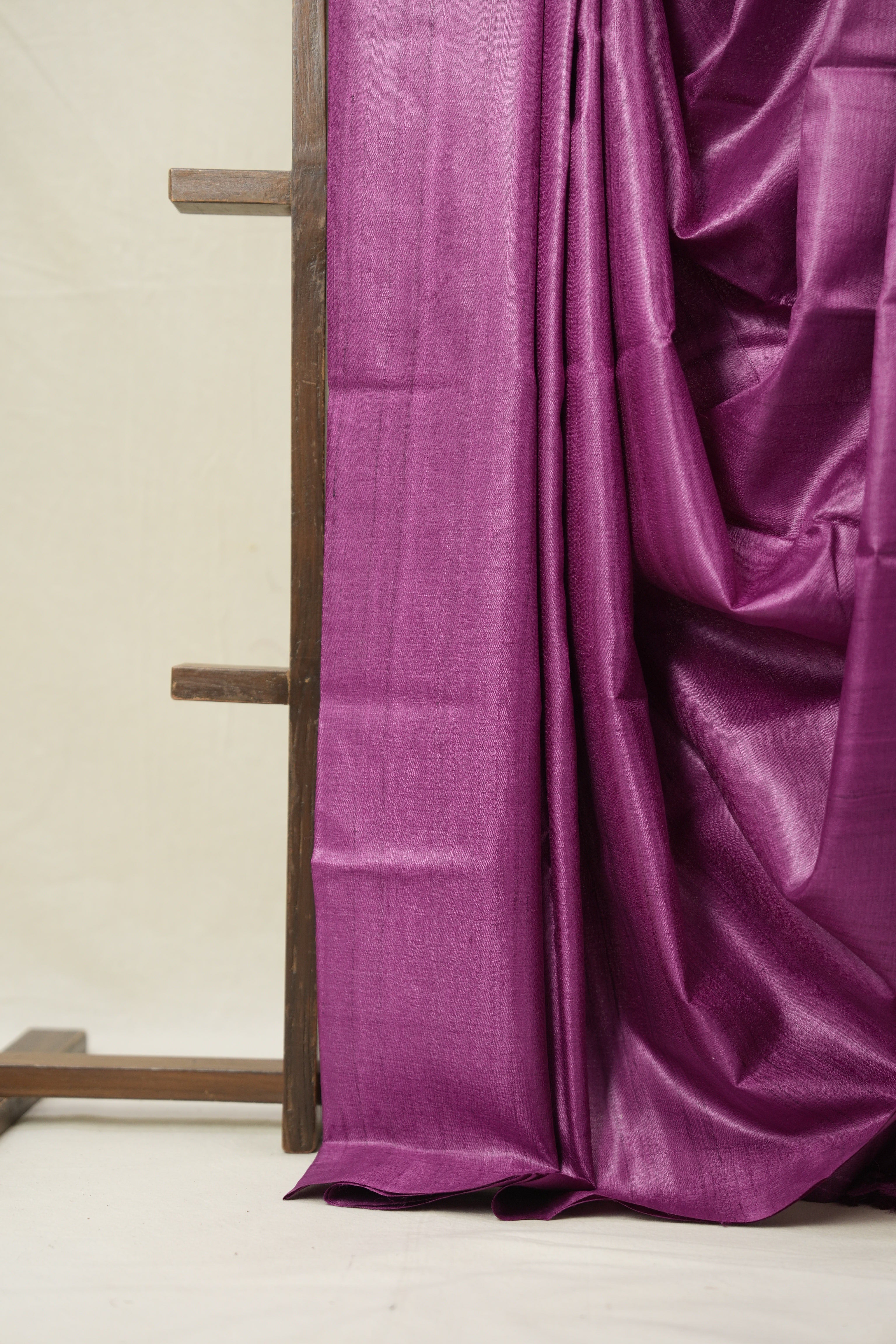 Purple Tussar Silk Saree - SRPTSS1774