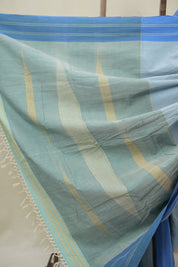 Powder Blue Cotton Ilkal Saree - SRPBCIS960