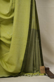 Pista Green Bengal Cotton Jamdani Saree - SRPGBCJS166