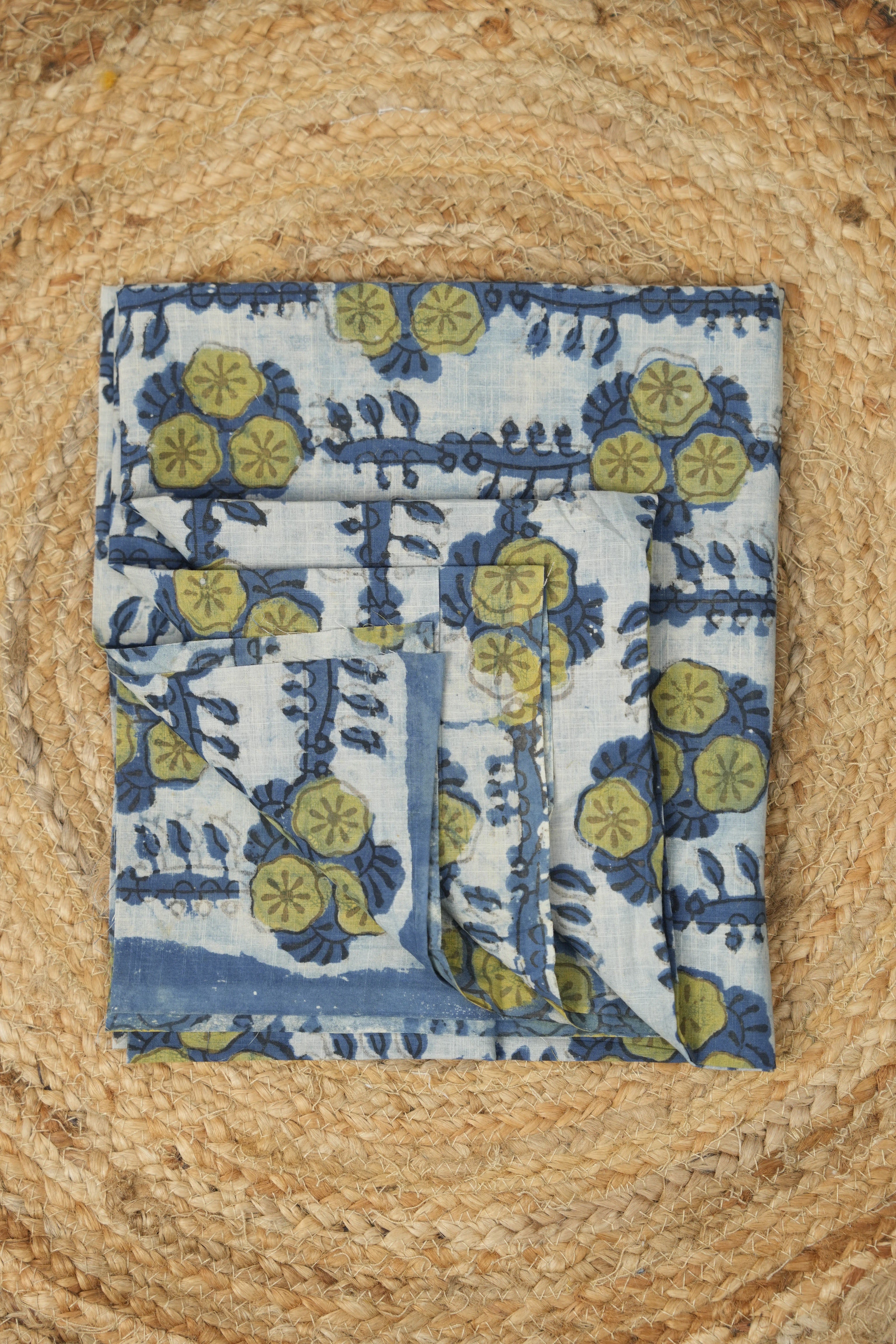 Hand Block Print Cotton Blouse Piece Set - SRCBPS08