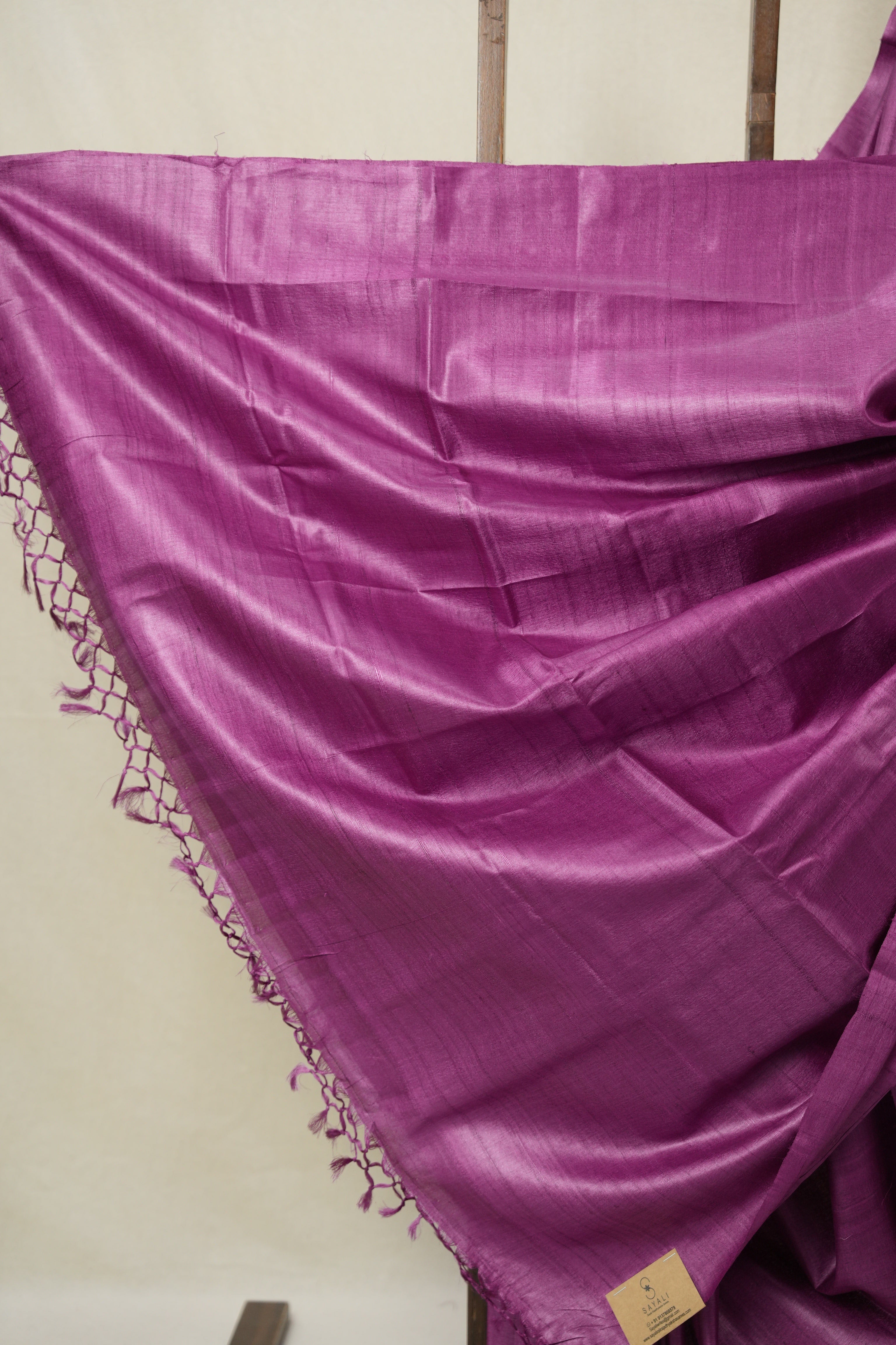 Purple Tussar Silk Saree - SRPTSS1774