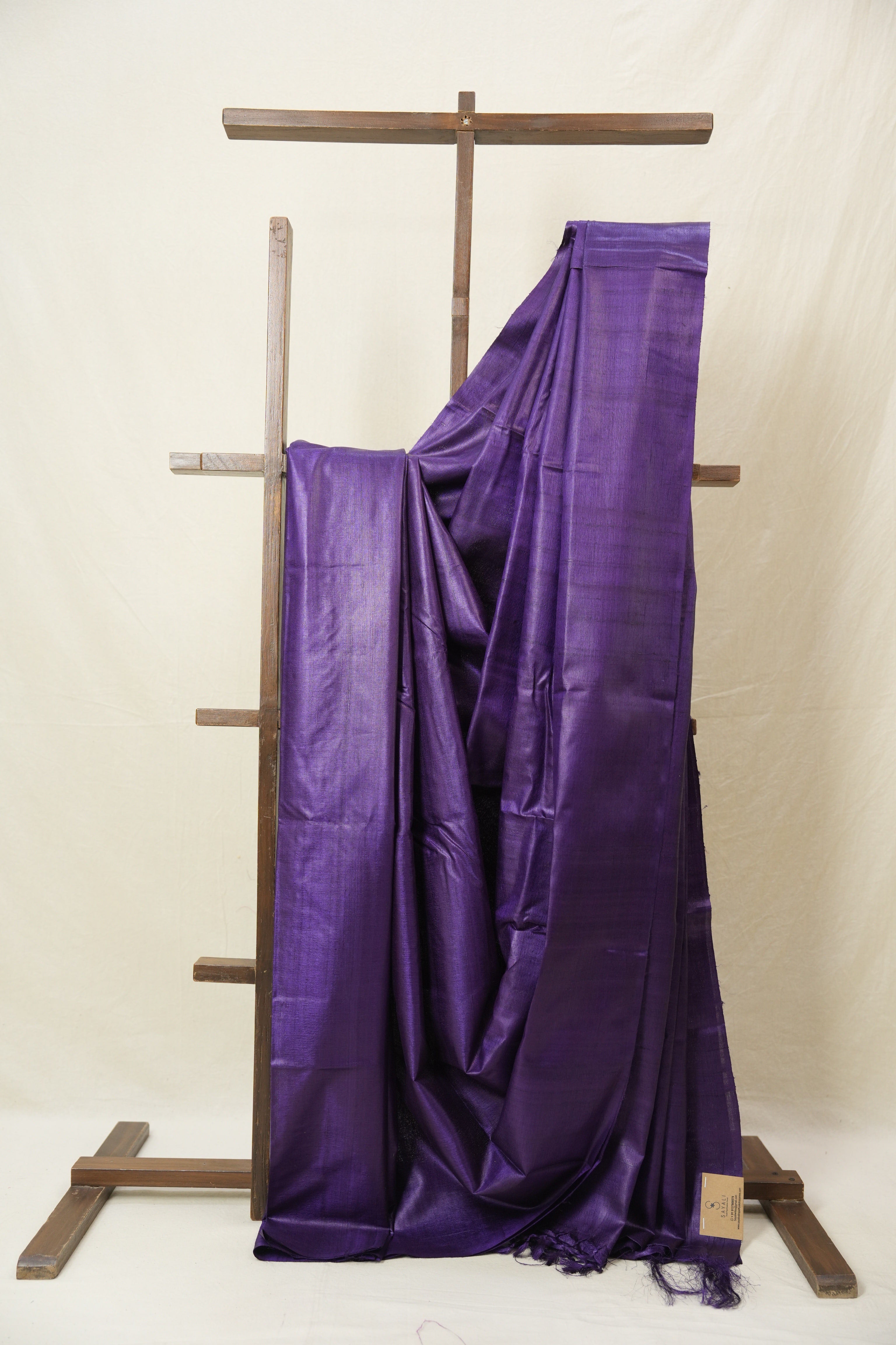 Purple Tussar Silk Saree - SRPTSS1766