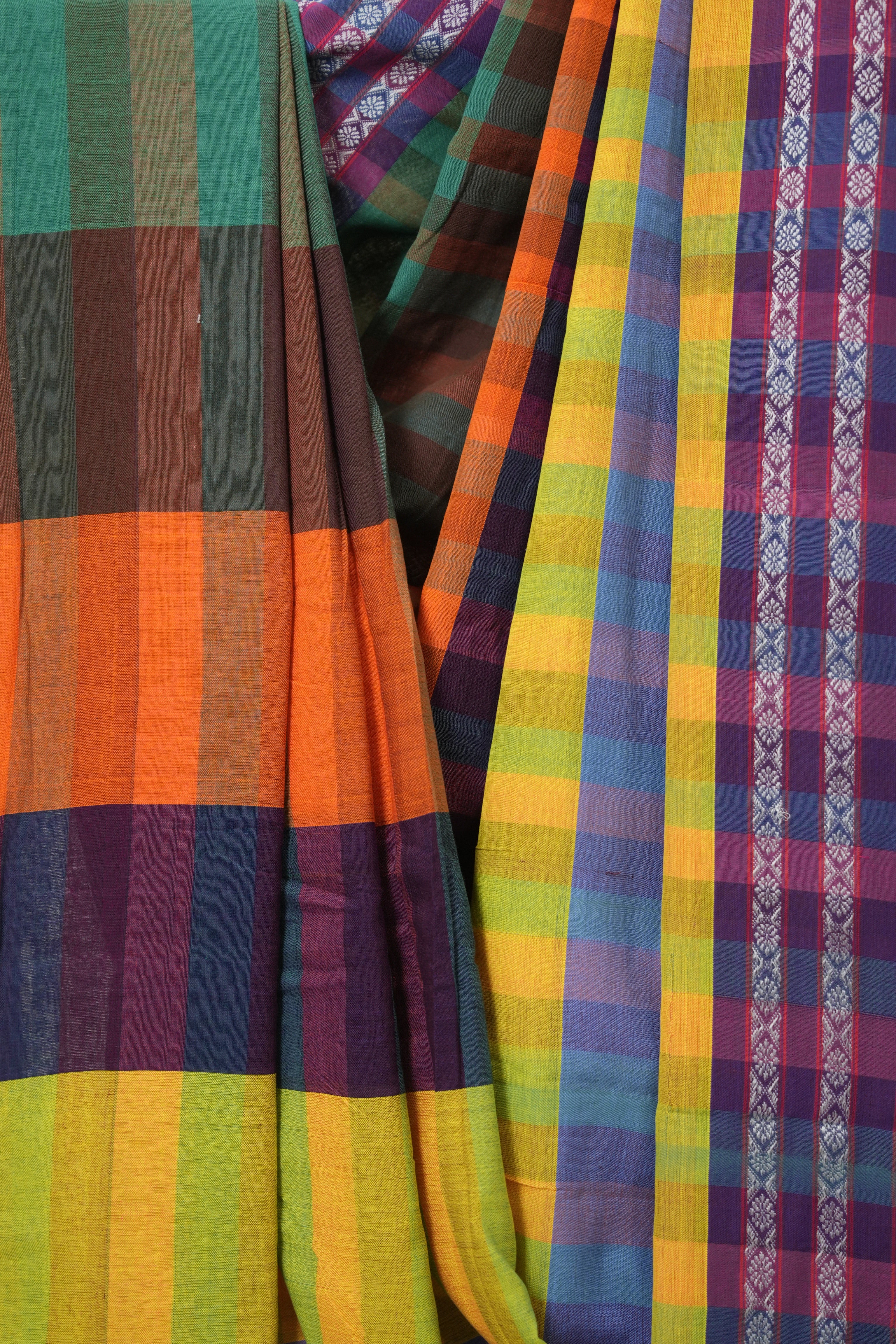 Multicolour Cotton Ilkal Saree - SRMCIS959