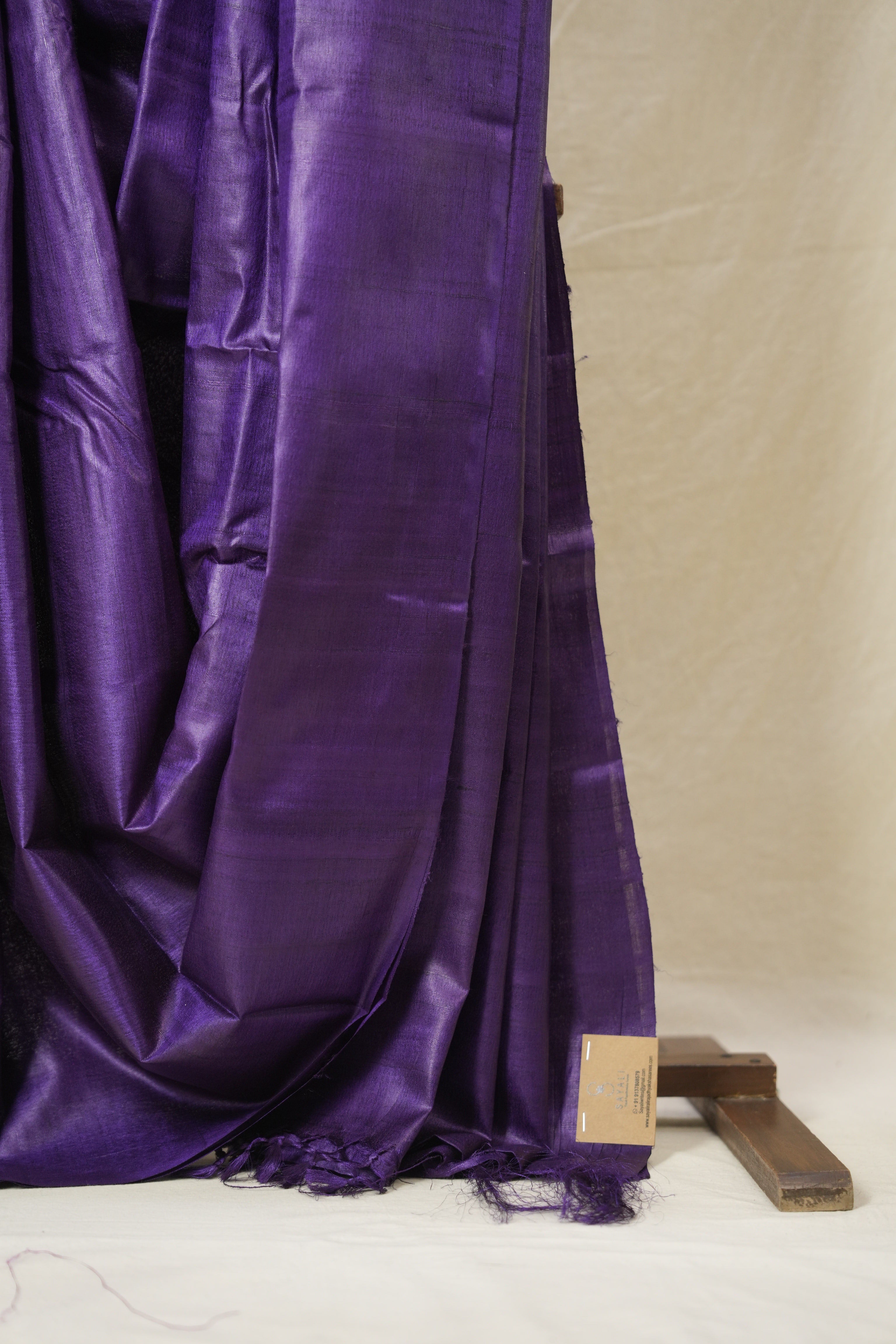 Purple Tussar Silk Saree - SRPTSS1766