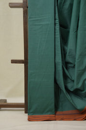 Sea Green Stripes Cotton Ilkal Saree - SRSGCIS958